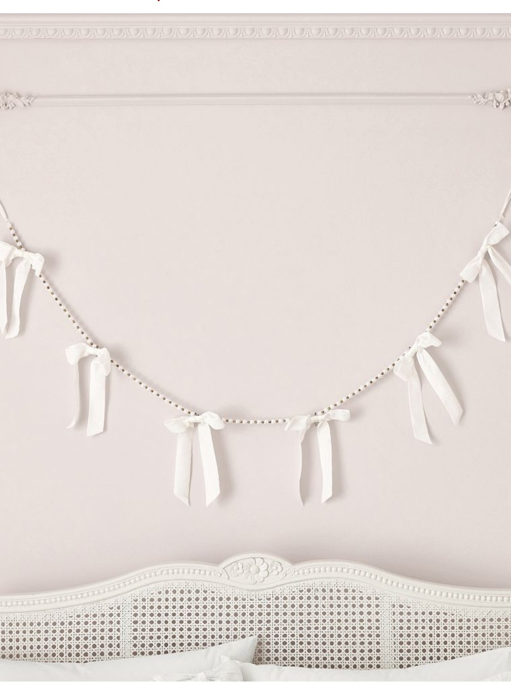 LoveShackFancy Pearl With Bows Garland (72")